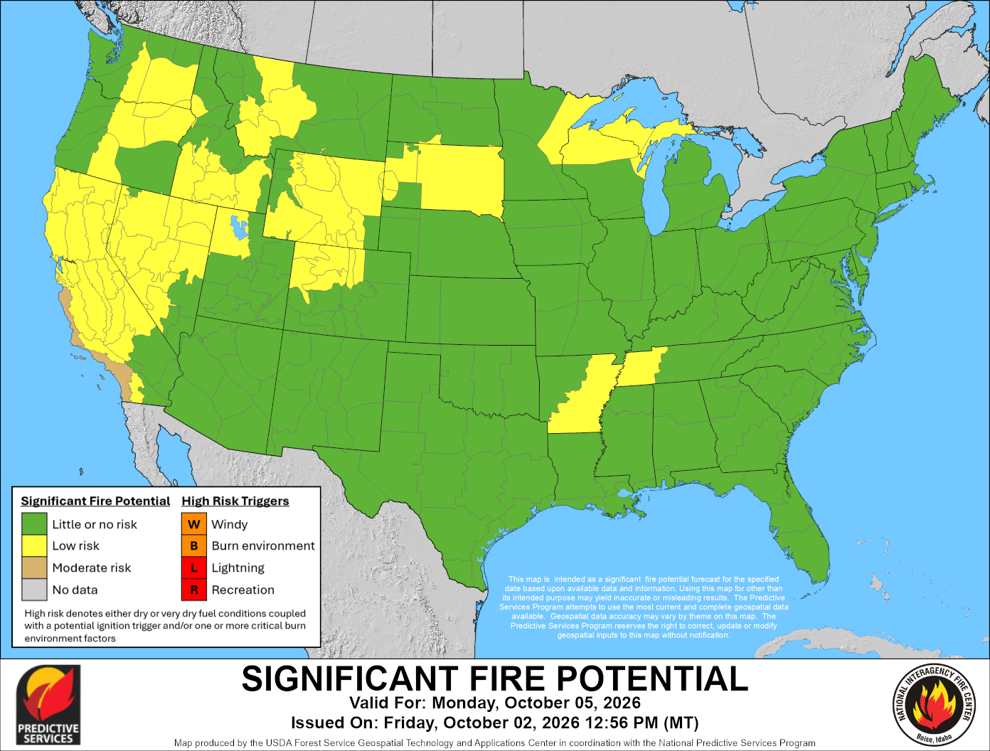 Significant Fire Potential - Day 4