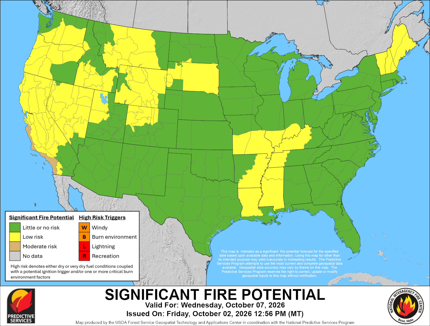 Significant Fire Potential - Day 6