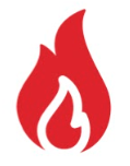 Drawing of red flame