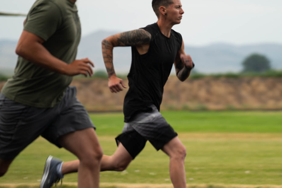 Running is important for BLM wildland firefighters.